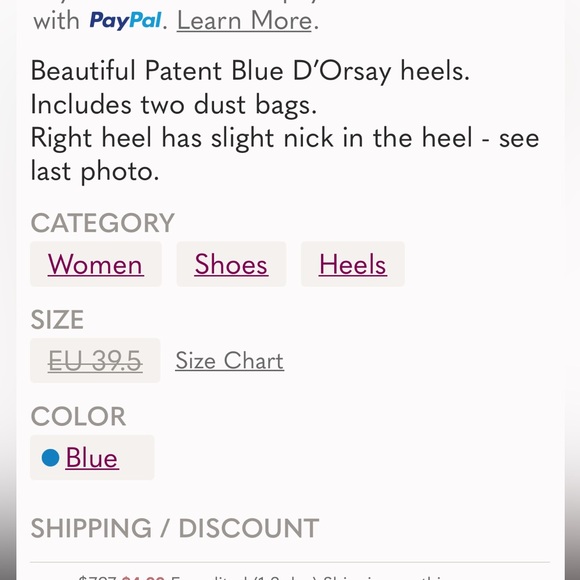 Prada D’Orsay Blue Patent Pumps 39.5 - Picture 12 of 12